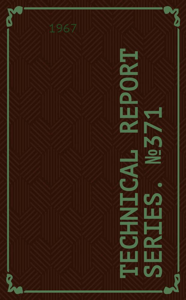 Technical report series. №371 : WHO. Scientific group on psychopharmacology. Research in psychopharmacology