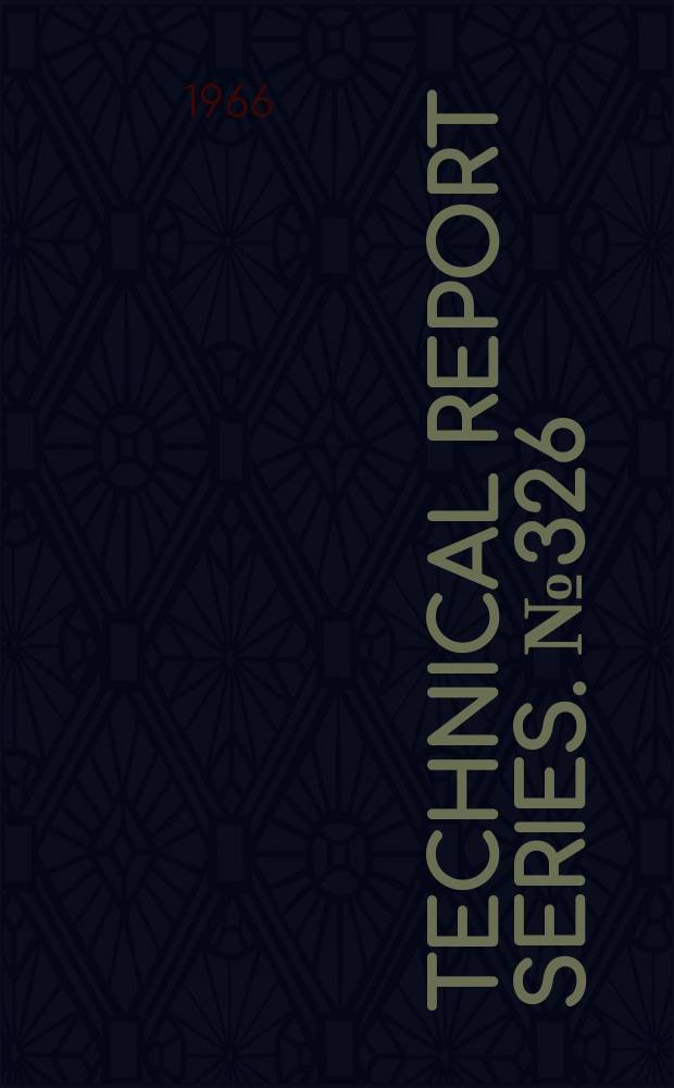 Technical report series. №326 : Clinical aspects oral gestogens