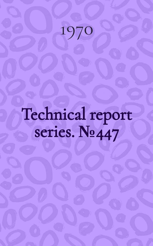 Technical report series. №447 : WHO. Expert committee on plague