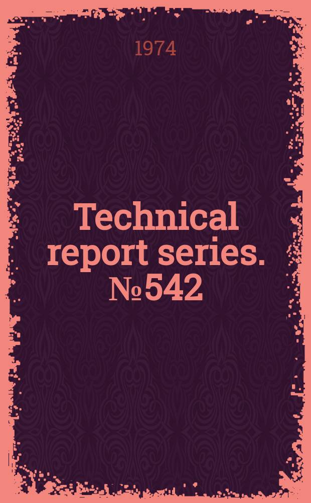 Technical report series. №542 : Food-borne disease