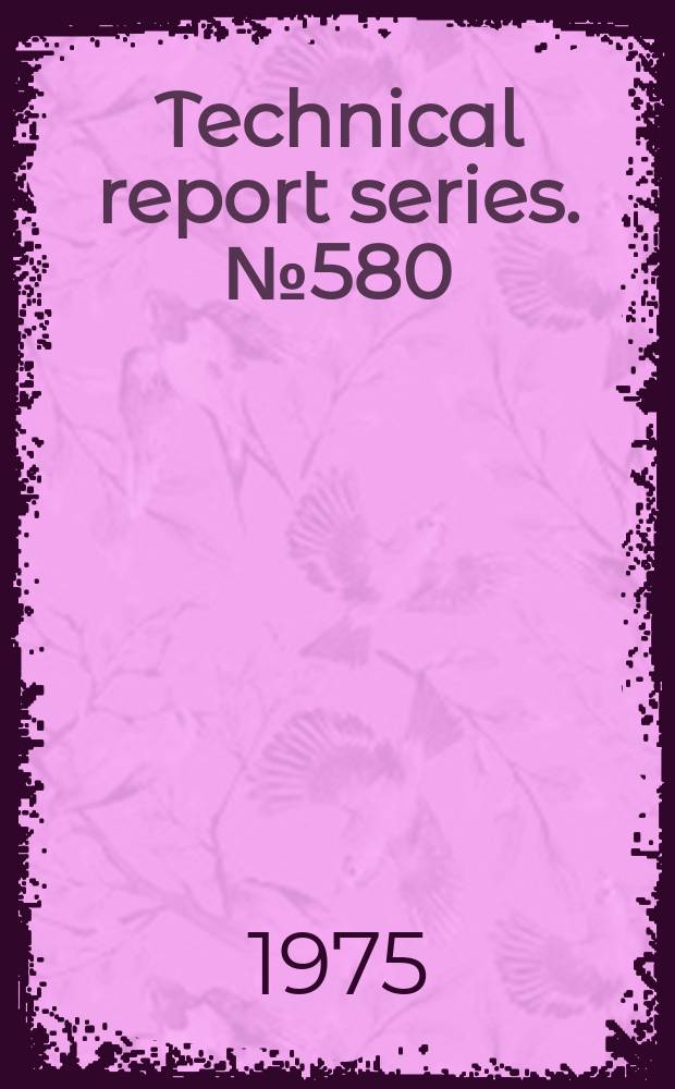 Technical report series. №580 : Meeting of experts on nutritional anaemia. Geneva. 1974. Control of nutritional anaemia with special reference to iron deficiency