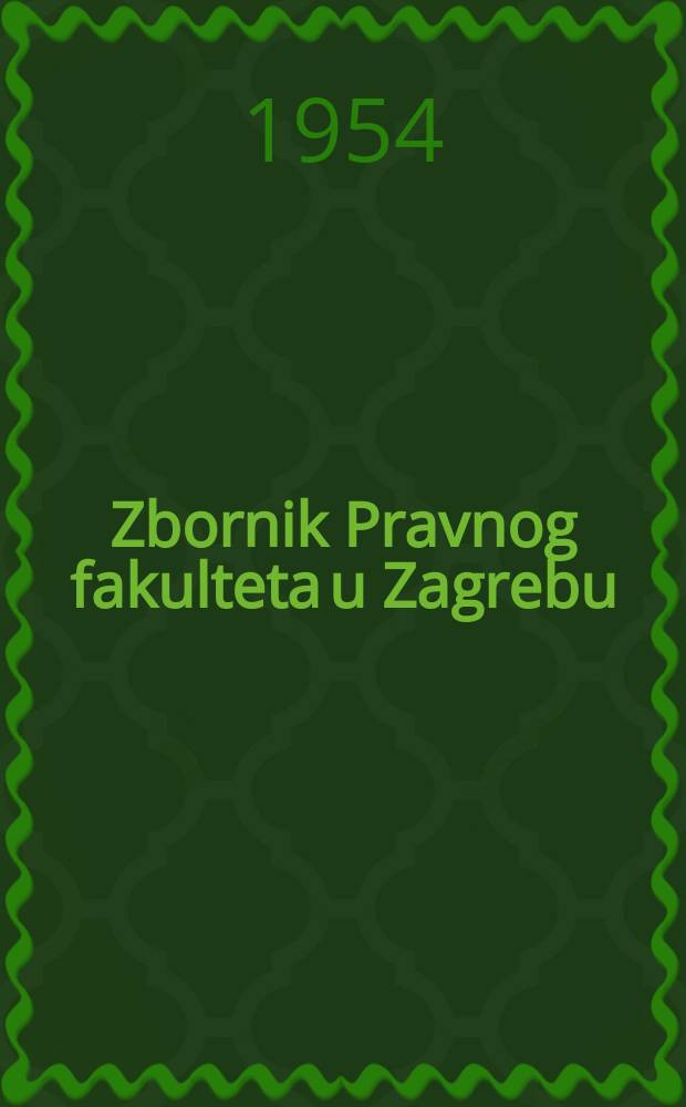 Zbornik Pravnog fakulteta u Zagrebu