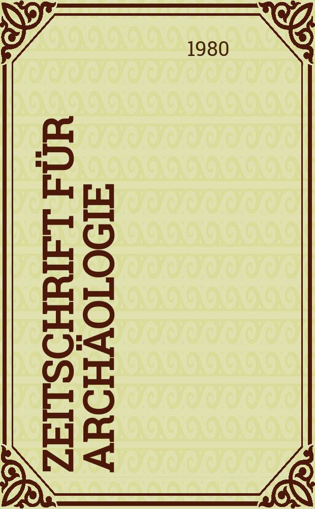 Zeitschrift für Archäologie