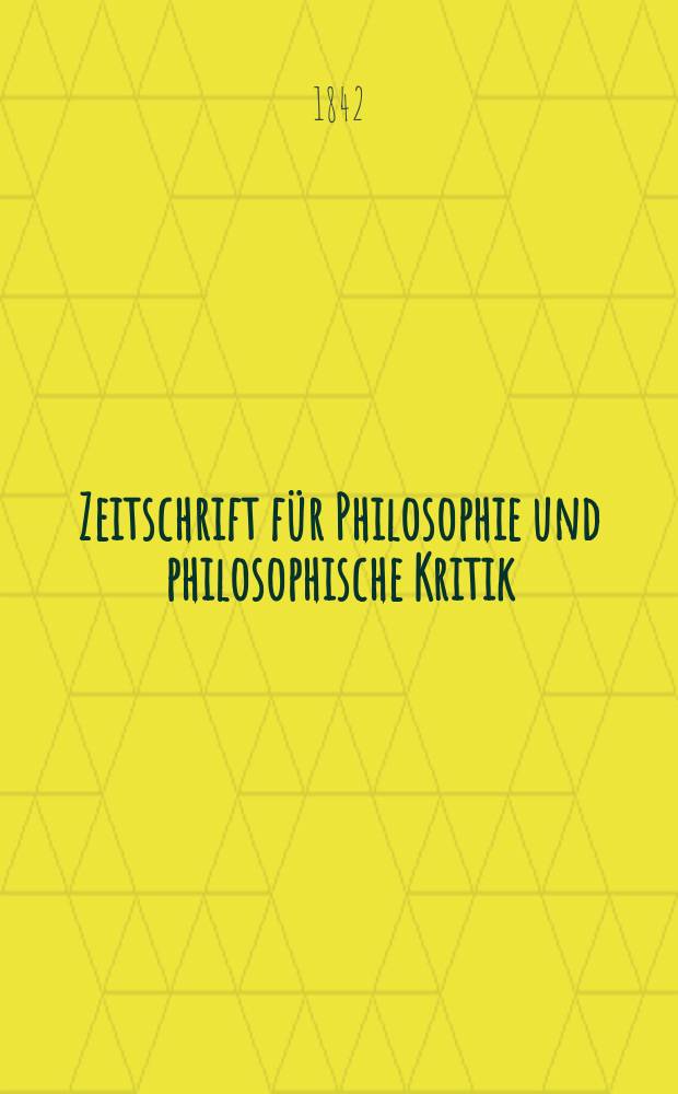 Zeitschrift f&uuml;r Philosophie und philosophische Kritik : (Vormals fichte-Ulrichsche Zeitschrift). N. F., Bd.5(9), H.1