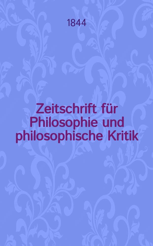Zeitschrift f&uuml;r Philosophie und philosophische Kritik : (Vormals fichte-Ulrichsche Zeitschrift). N. F., Bd.12, [H.1]