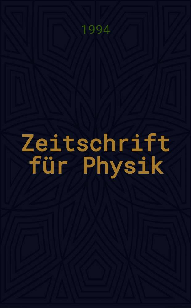 Zeitschrift für Physik : Unter Mitw. der Dt. phys. Ges. Vol.30, №2/3 : International symposium on polarization and correlation in electronic and atomic collisions (7; 1993; Bielefeld)