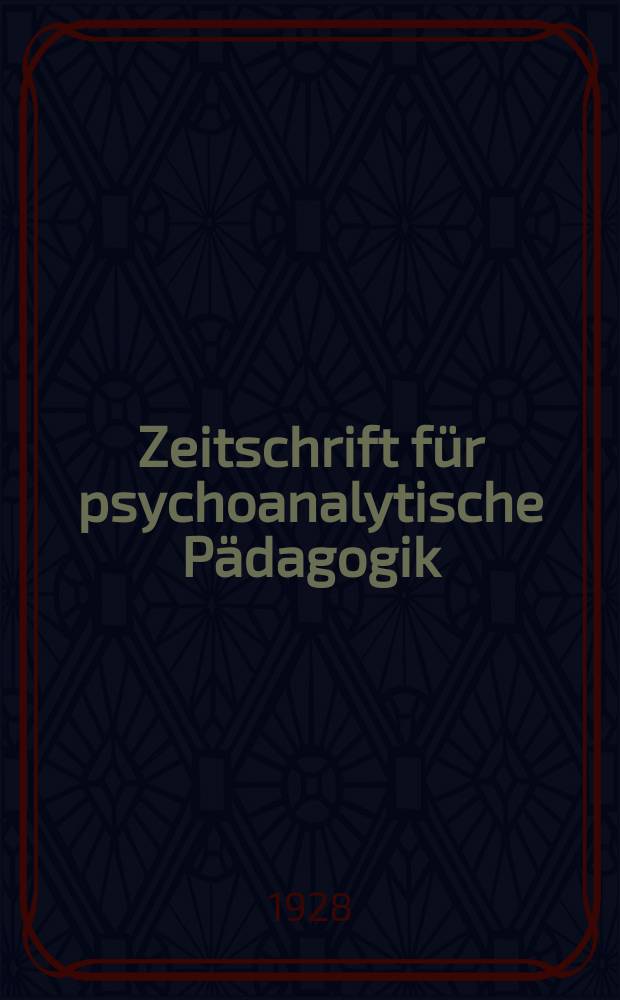Zeitschrift für psychoanalytische Pädagogik