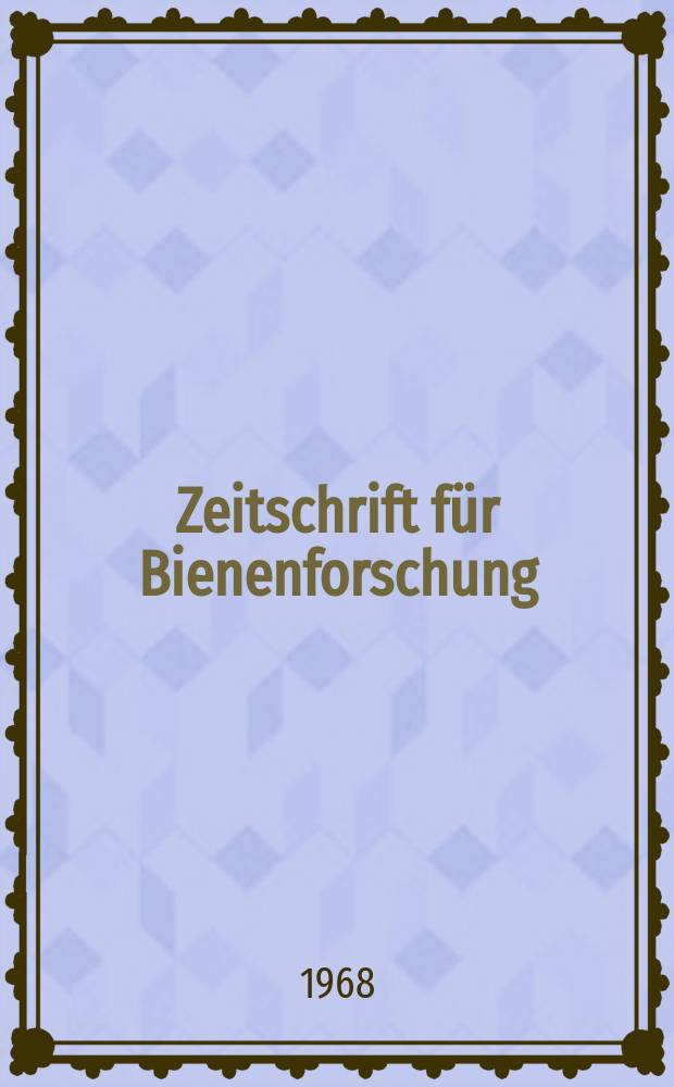 Zeitschrift für Bienenforschung (Deutsche Bienenwirtschaft Teil 2). Bd.9, H.7 : Arbeitswirtschaftliche