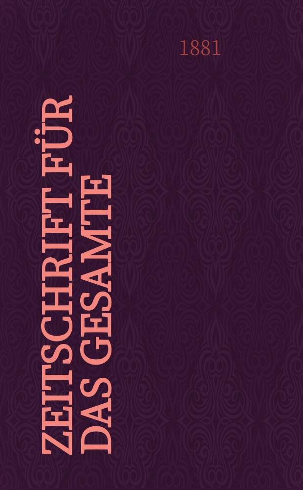 Zeitschrift für das gesamte : Brauwesen (Bayerischer Bierbrauer). Jg.4(16) 1881, №6