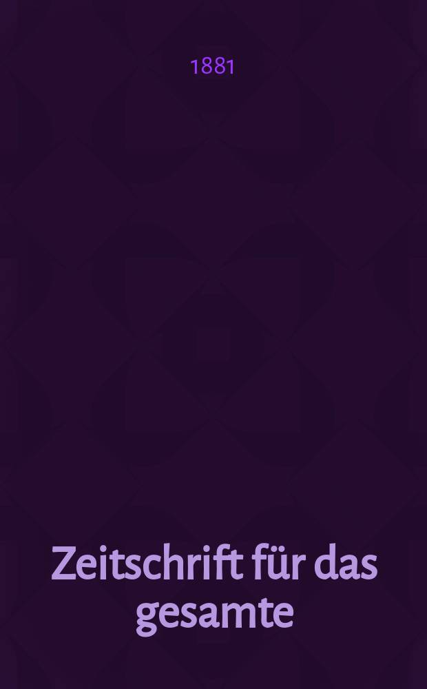 Zeitschrift für das gesamte : Brauwesen (Bayerischer Bierbrauer). Jg.4(16) 1881, №8