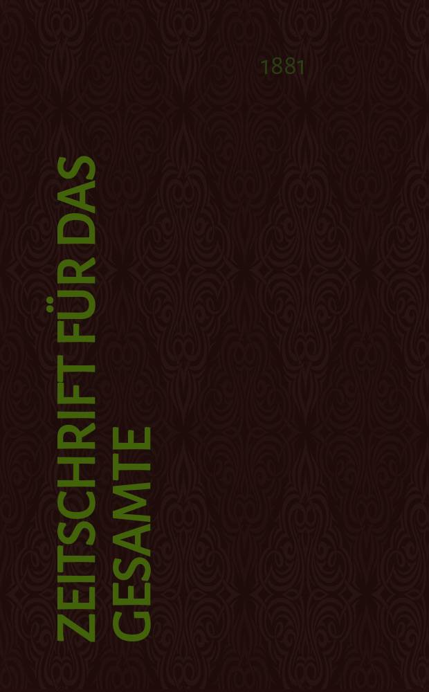 Zeitschrift f&uuml;r das gesamte : Brauwesen (Bayerischer Bierbrauer). Jg.4(16) 1881, №11
