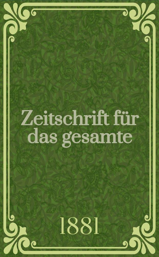 Zeitschrift für das gesamte : Brauwesen (Bayerischer Bierbrauer). Jg.4(16) 1881, №18