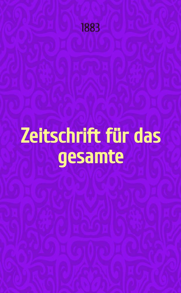 Zeitschrift für das gesamte : Brauwesen (Bayerischer Bierbrauer). Jg.6(18) 1883, №13