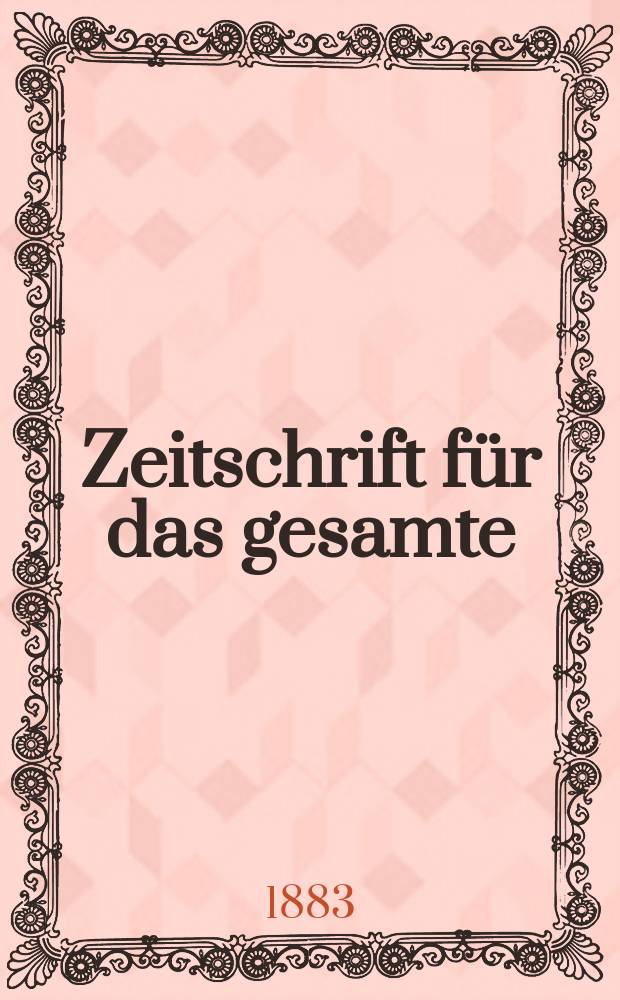 Zeitschrift für das gesamte : Brauwesen (Bayerischer Bierbrauer). Jg.6(18) 1883, №20