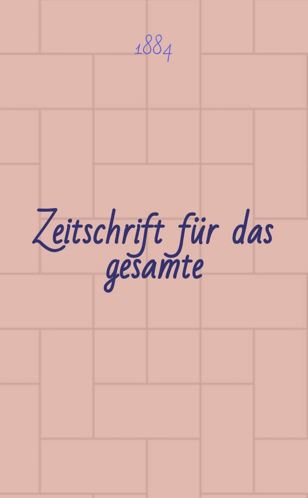 Zeitschrift für das gesamte : Brauwesen (Bayerischer Bierbrauer). Jg.7(19) 1884, №17