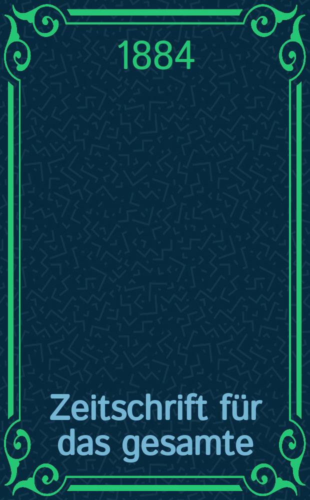 Zeitschrift für das gesamte : Brauwesen (Bayerischer Bierbrauer). Jg.7(19) 1884, №20