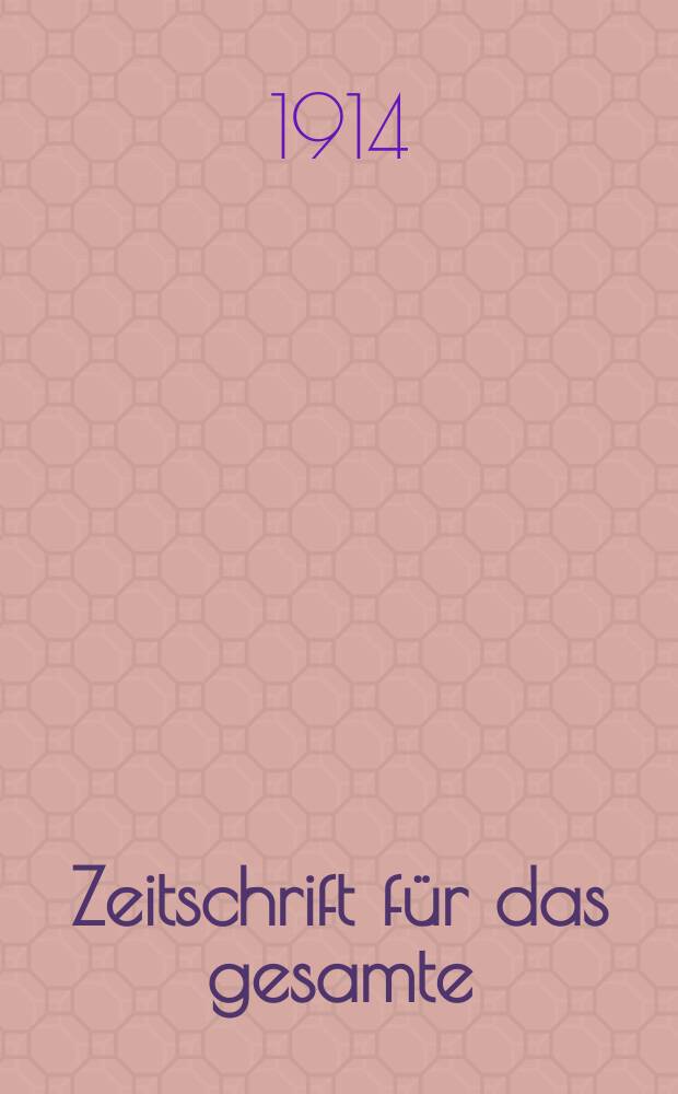 Zeitschrift f&uuml;r das gesamte : Brauwesen (Bayerischer Bierbrauer). Jg.37 1914, №5