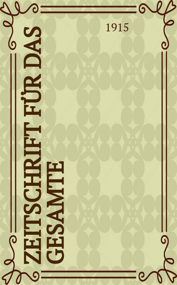 Zeitschrift f&uuml;r das gesamte : Brauwesen (Bayerischer Bierbrauer). Jg.38 1915, №5