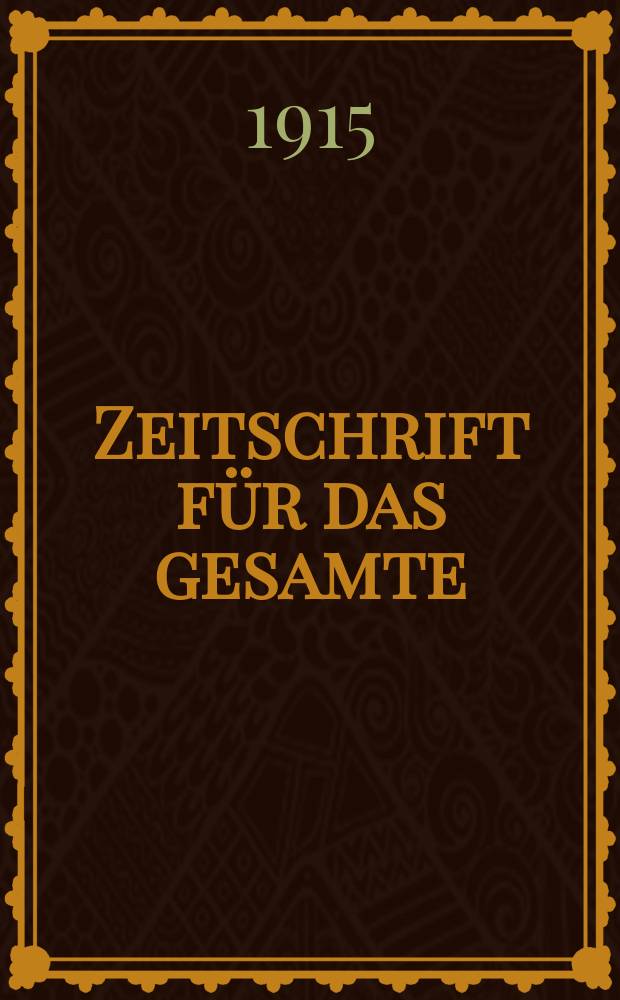 Zeitschrift für das gesamte : Brauwesen (Bayerischer Bierbrauer). Jg.38 1915, №40