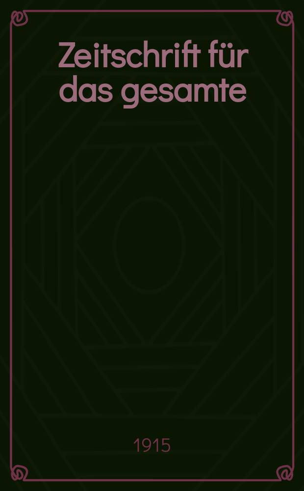 Zeitschrift für das gesamte : Brauwesen (Bayerischer Bierbrauer). Jg.38 1915, №47