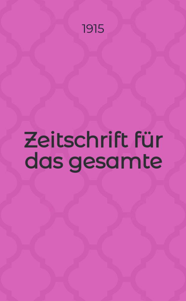 Zeitschrift für das gesamte : Brauwesen (Bayerischer Bierbrauer). Jg.38 1915, №50