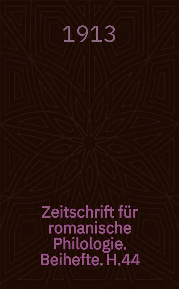 Zeitschrift für romanische Philologie. Beihefte. H.44 : Studien zur Sprachgeographie der Gascogne