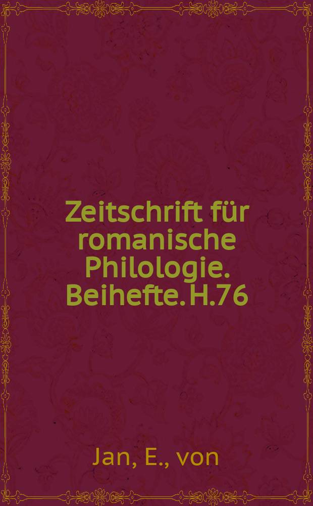 Zeitschrift f&uuml;r romanische Philologie. Beihefte. H.76 : Das literarische Bild der Jeanne d'Arc (1429-1926)