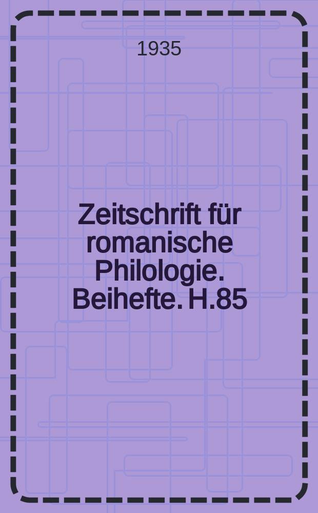 Zeitschrift für romanische Philologie. Beihefte. H.85 : La Gascon