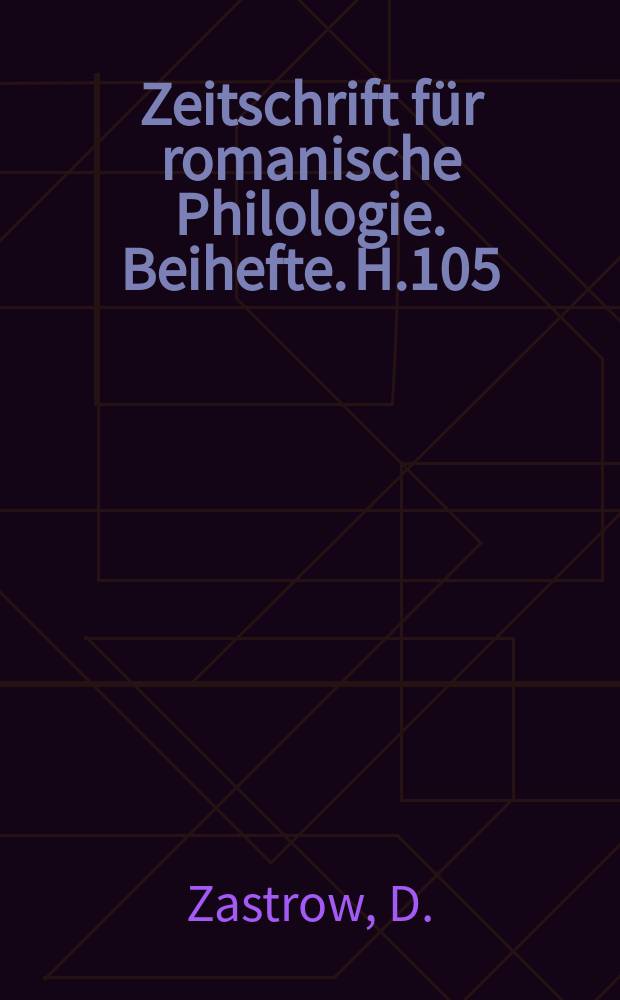 Zeitschrift für romanische Philologie. Beihefte. H.105 : Entstehung und Ausbildung des französischen Vokabulars der Luftfahrt mit Fahrzeugen "Leichter als Luft" (Ballon, Luftschiff ) von den Anfängen bis 1910.