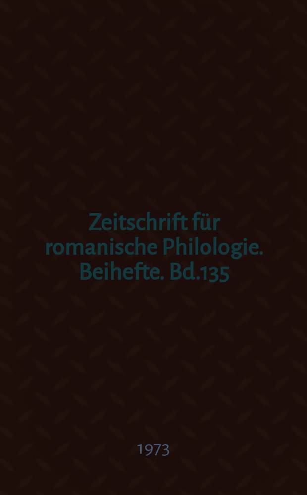 Zeitschrift für romanische Philologie. Beihefte. Bd.135 : Etudes sur l'e instable dans Le français