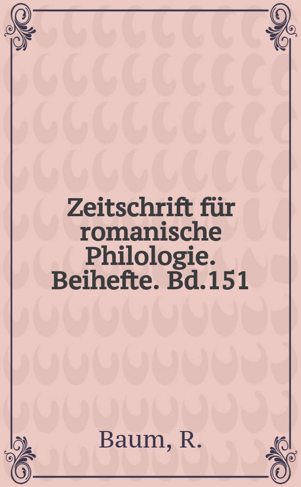 Zeitschrift für romanische Philologie. Beihefte. Bd.151 : "Dependenzgrammatik"