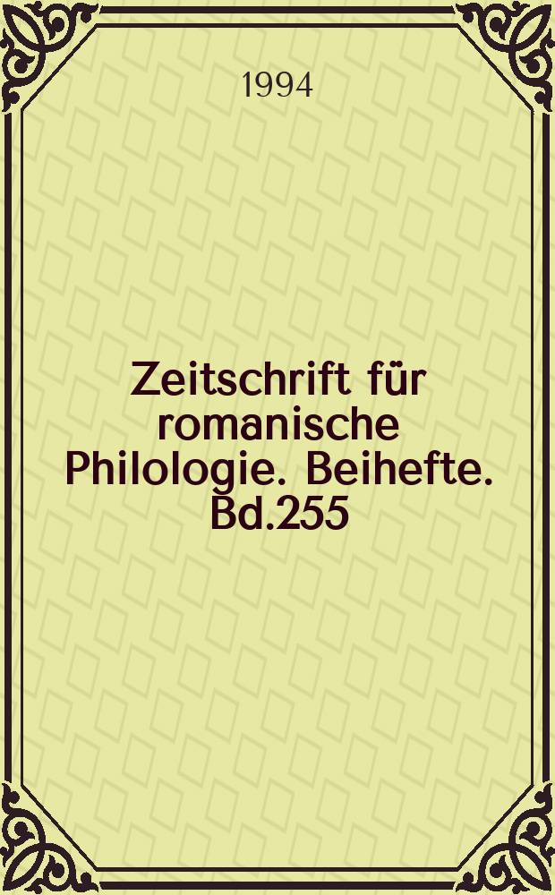 Zeitschrift für romanische Philologie. Beihefte. Bd.255 : Gesprochenes Französisch und Sprachgeschichte