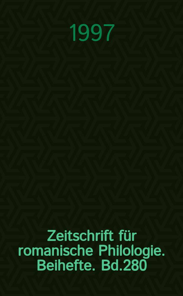 Zeitschrift für romanische Philologie. Beihefte. Bd.280 : Okonymie