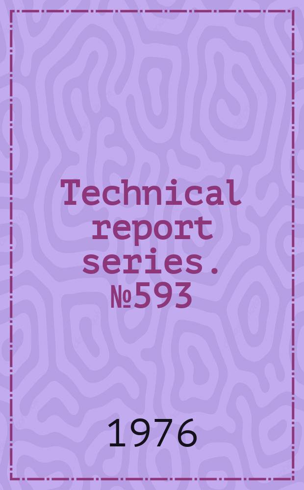 Technical report series. №593 : Methodology of nutritional surveillance