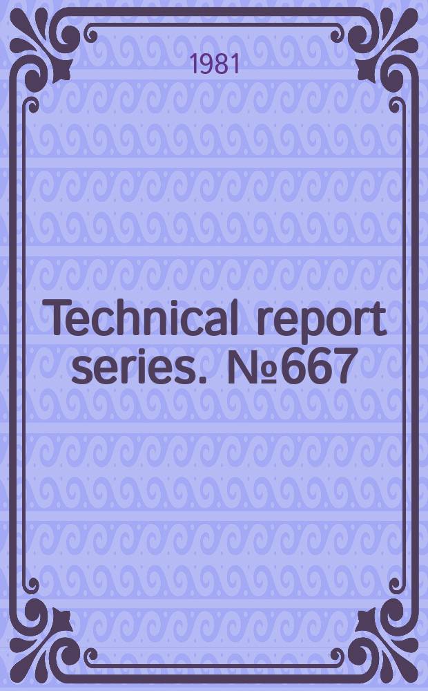 Technical report series. №667 : The role of the health sector in food and nutrition