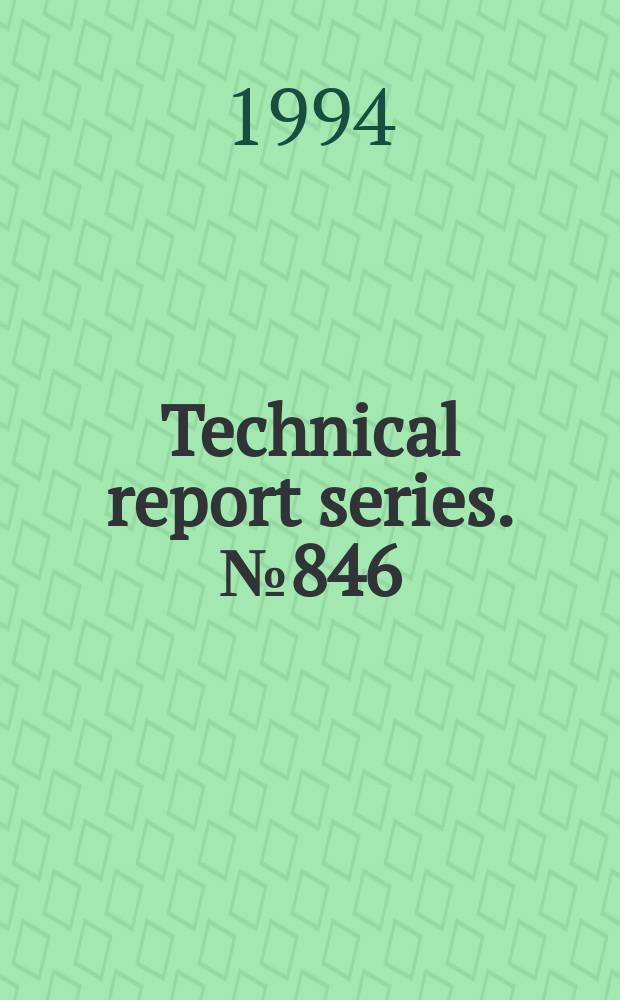 Technical report series. №846 : Fluorides and oral health