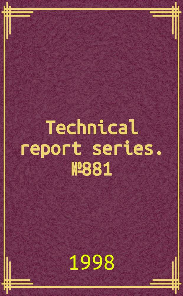 Technical report series. №881 : Control and surveillance of African trypanosomiasis