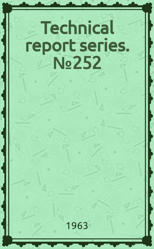 Technical report series. №252 : WHO. Expert committee on mental health