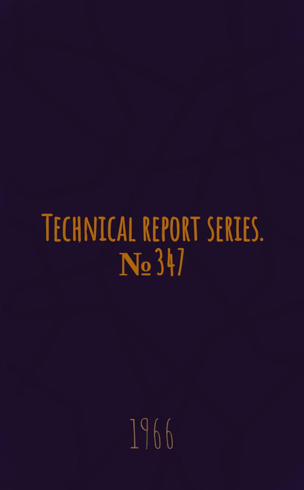 Technical report series. №347 : WHO. Expert committee on nursing