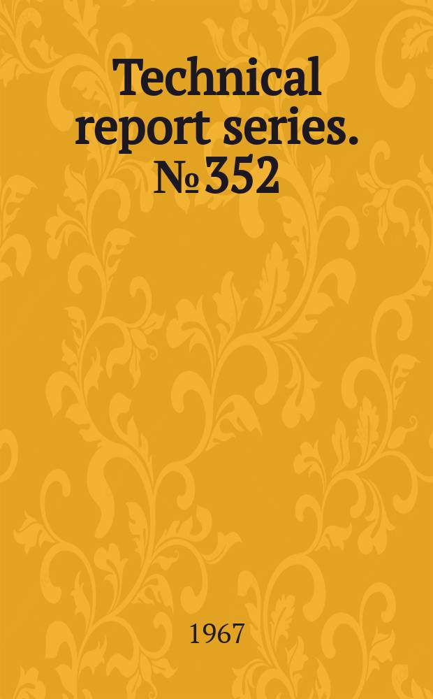 Technical report series. №352 : World health organization. Expert committee on cholera