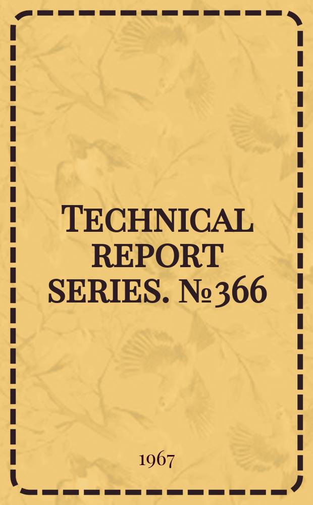 Technical report series. №366 : WHO. Scientific group on the standardization of procedures for the study of glucose-6-phosphate dehydrogenase. Standardization of procedures for the study of glucose-6-phosphate dehydrogenase