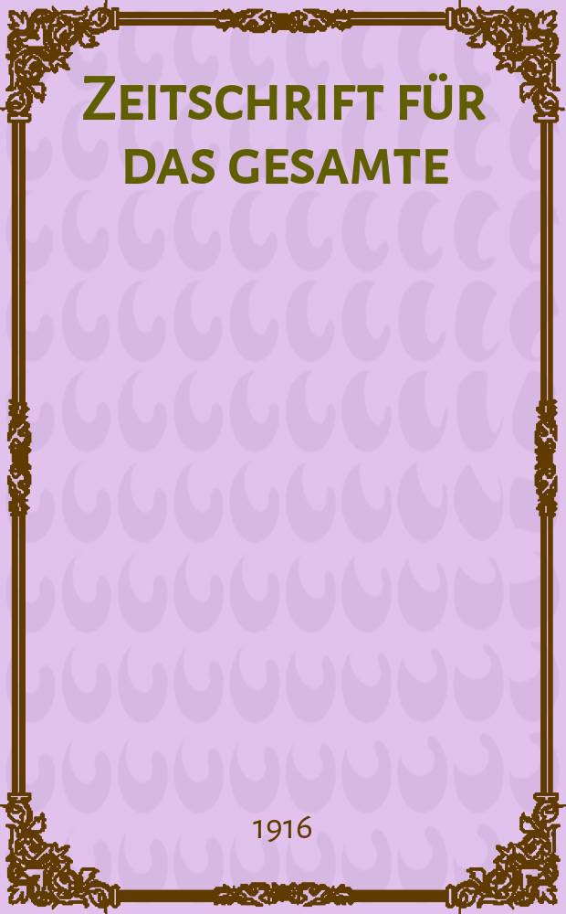 Zeitschrift für das gesamte : Brauwesen (Bayerischer Bierbrauer). Jg.39 1916, №48