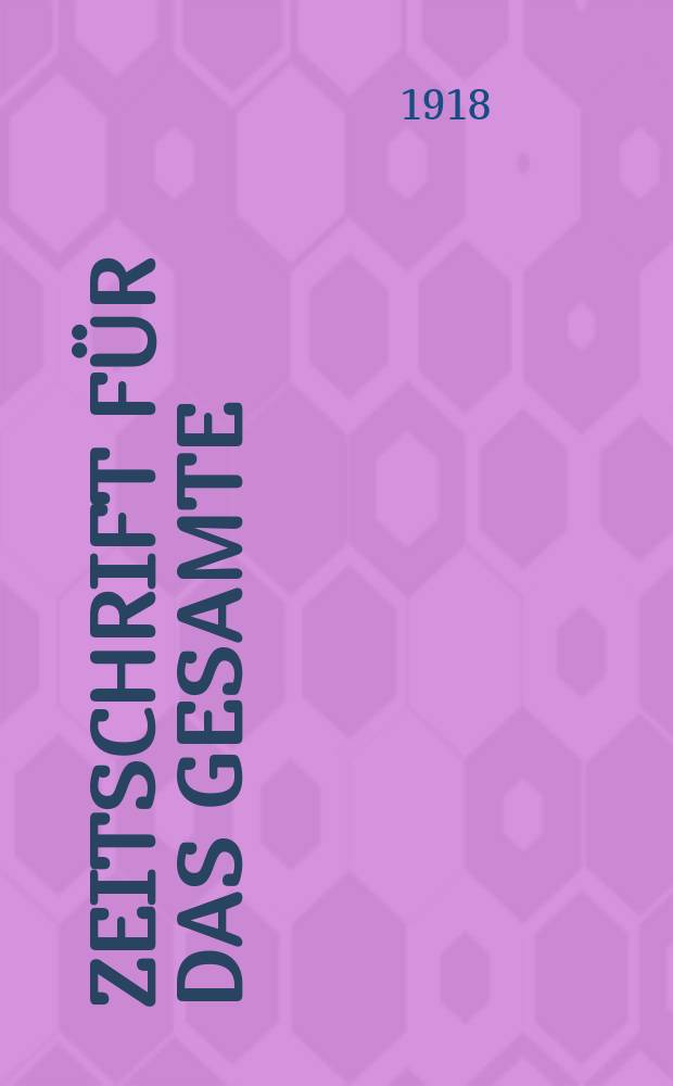 Zeitschrift f&uuml;r das gesamte : Brauwesen (Bayerischer Bierbrauer). Jg.41 1918, №13