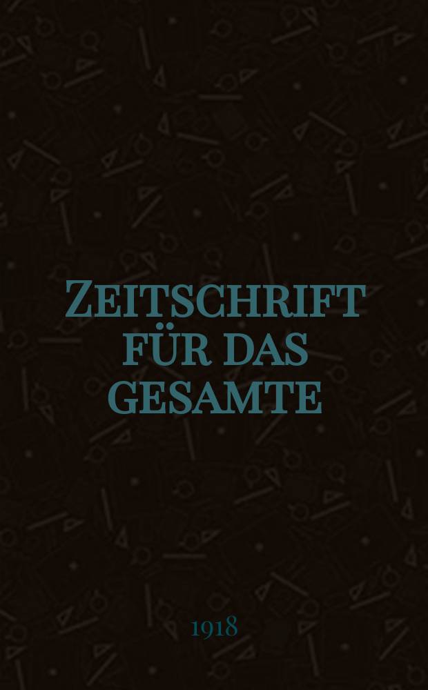 Zeitschrift für das gesamte : Brauwesen (Bayerischer Bierbrauer). Jg.41 1918, №20