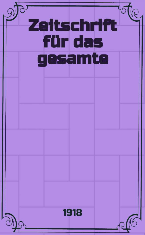 Zeitschrift f&uuml;r das gesamte : Brauwesen (Bayerischer Bierbrauer). Jg.41 1918, №32