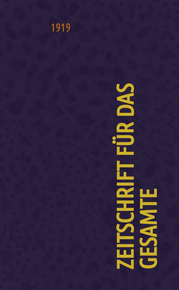 Zeitschrift f&uuml;r das gesamte : Brauwesen (Bayerischer Bierbrauer). Jg.42 1919, №41