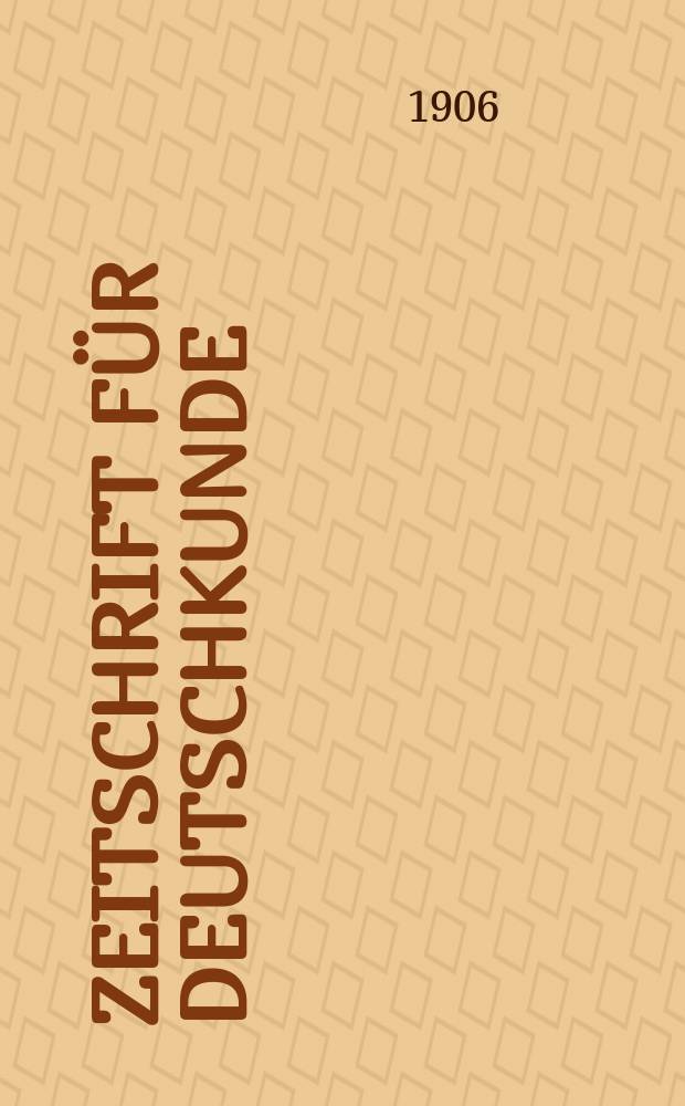 Zeitschrift für Deutschkunde