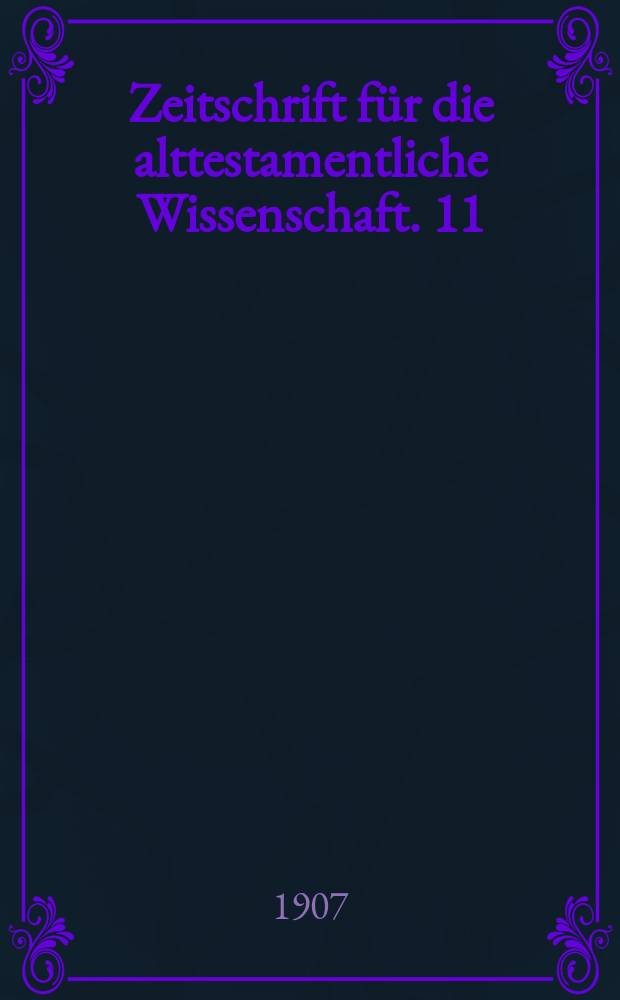 Zeitschrift für die alttestamentliche Wissenschaft. 11 : Isho'dad