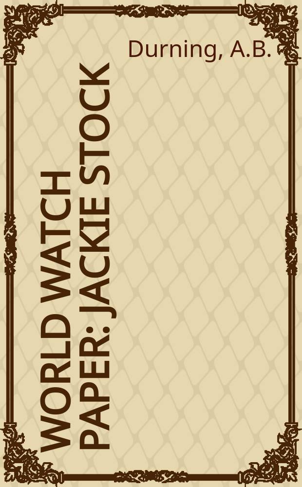 World watch paper : Jackie stock