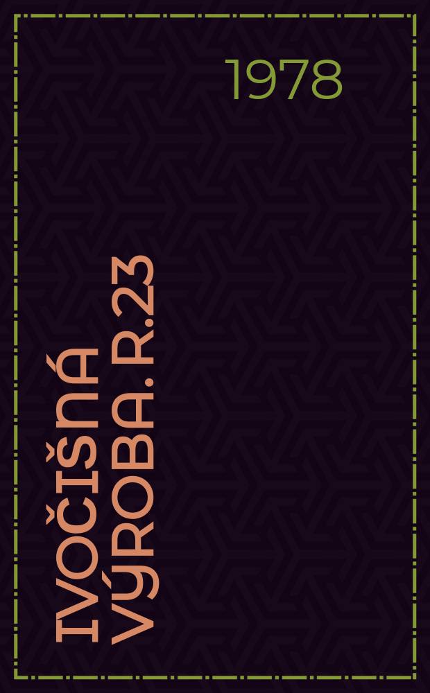 Živočišná výroba. R.23(51) 1978, Č.1